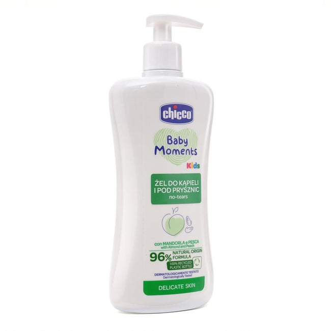 Chicco Baby Moments Kids żel do kąpieli i pod prysznic dla skóry delikatnej 0m+ 500ml