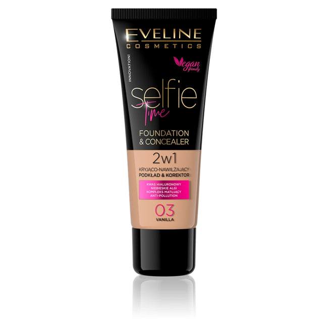 Eveline Cosmetics Selfie Time Foundation & Concealer kryjąco-nawilżający pokład i korektor
