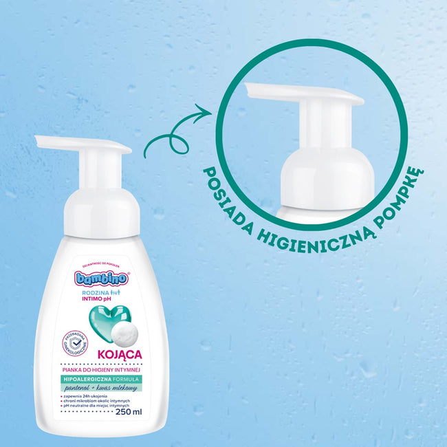 Bambino Rodzina Intimo pH kojąca pianka do higieny intymnej 250ml