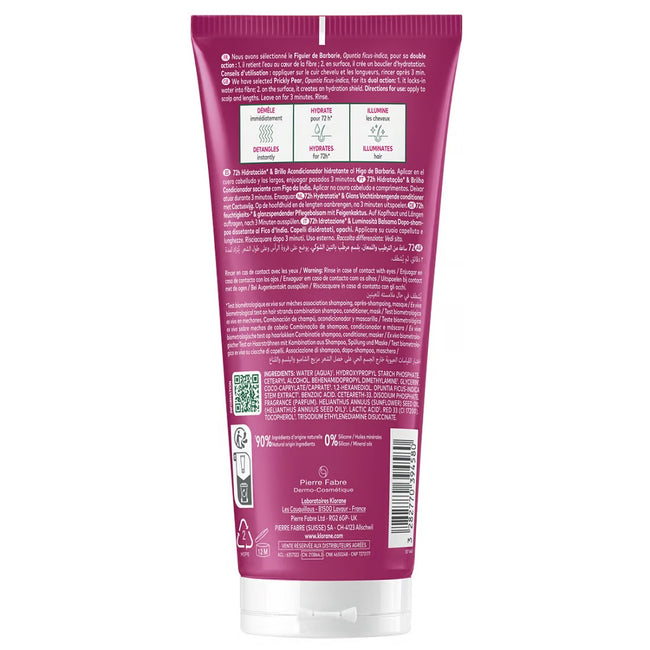 Klorane 72H Hydration & Shine Conditioner nawilżająca odżywka do włosów z opuncją figową 200ml