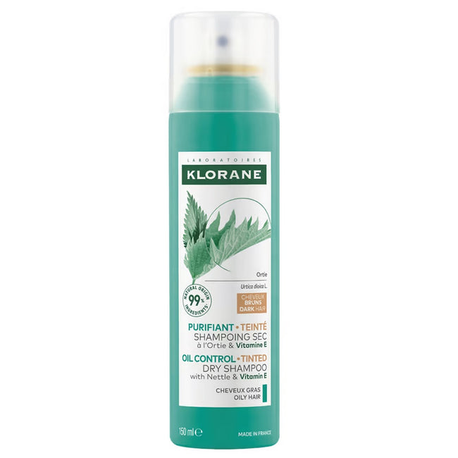 Klorane Oil Control Dry Shampoo suchy szampon z pokrzywą i witaminą E – z pigmentem 150ml