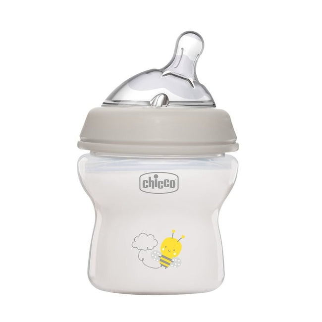 Chicco NaturalFeeling butelka plastikowa ze smoczkiem silikonowym przepływ wolny 0m+ 150ml