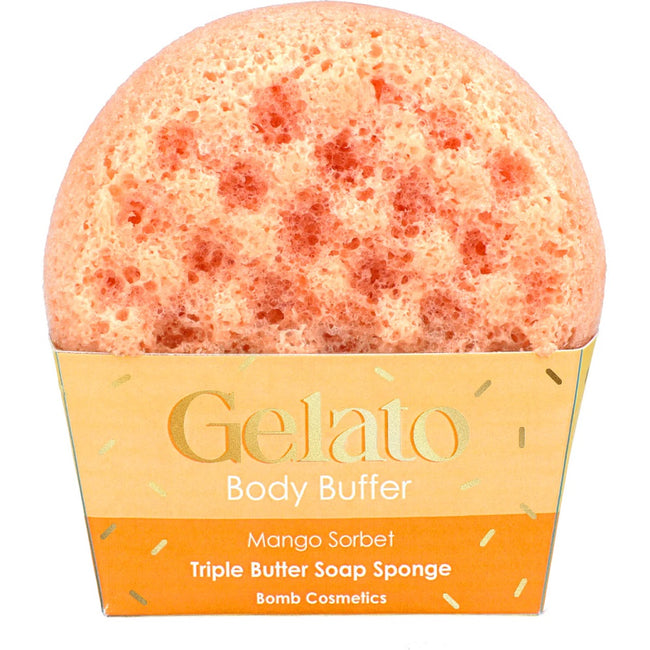 Bomb Cosmetics Gelato Body Buffer gąbka do mycia ciała Mango Sorbet 200g