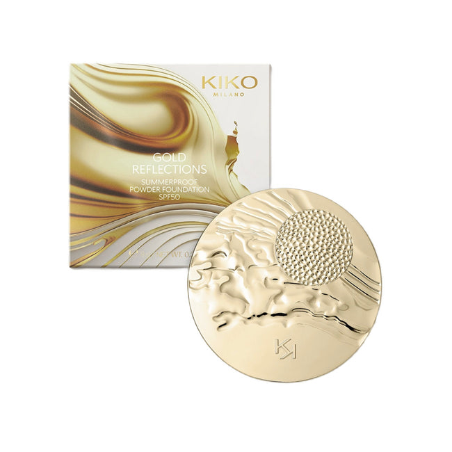 KIKO Milano Gold Reflections Summerproof Powder Foundation SPF50 matujący podkład w pudrze