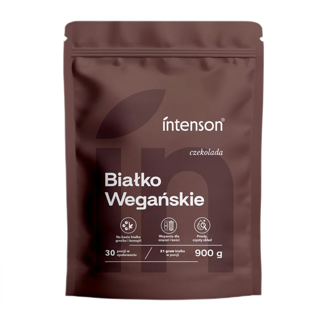 Intenson Białko Wegańskie suplement diety Czekolada 900g