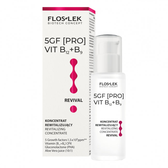 Floslek 5GF [PRO] VIT B12+B9 koncentrat rewitalizujący do twarzy Revival 30ml