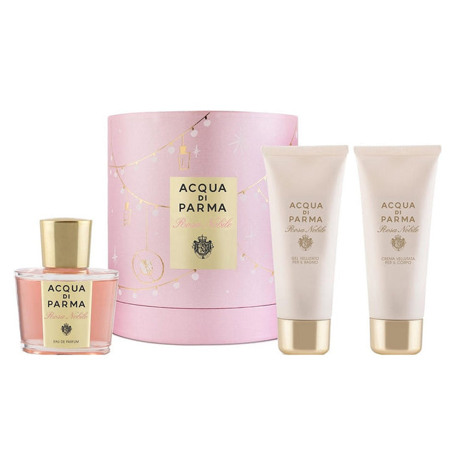 Acqua di Parma Rosa Nobile zestaw woda perfumowana spray + balsam do ciała 75ml + żel pod prysznic 75ml