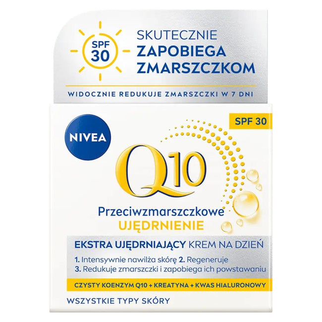 Nivea Q10 Ujędrnienie przeciwzmarszczkowy nawilżający krem na dzień SPF30 50ml