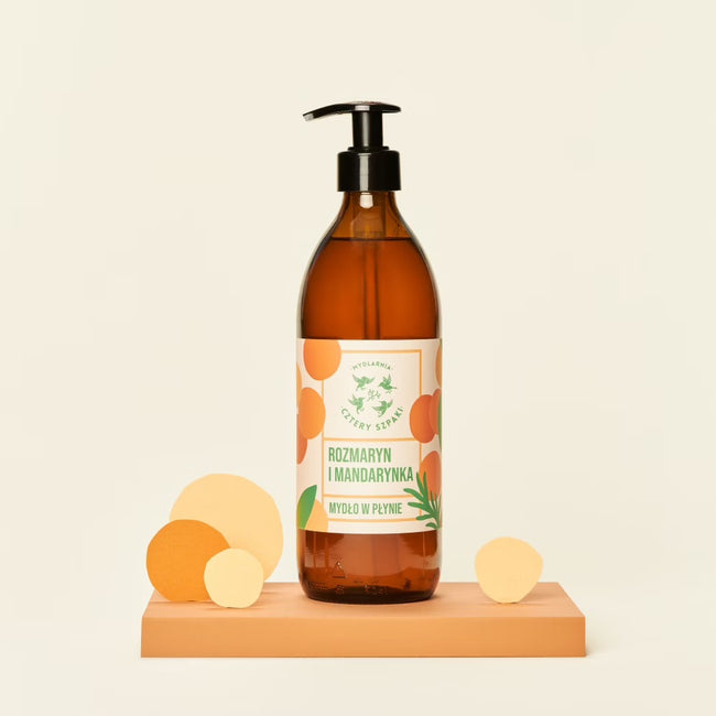 Mydlarnia Cztery Szpaki Naturalne mydło w płynie Rozmaryn i Mandarynka 500ml