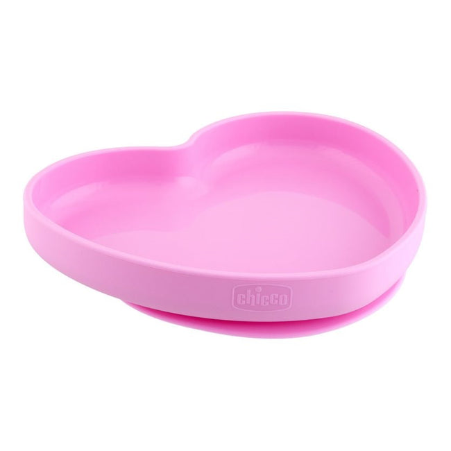 Chicco Talerz silikonowy serce Girl