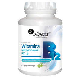 Aliness Witamina B12 Methylcobalamin 950µg suplement diety 100 kapsułek