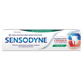 Sensodyne Nadwrażliwość & Dziąsła Caring Mint pasta do zębów z fluorkiem 75ml