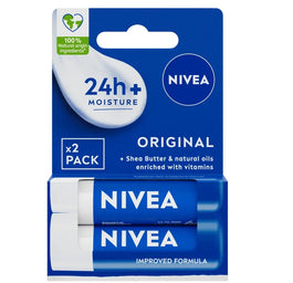 Nivea Pielęgnująca pomadka do ust Original 2x4.8g