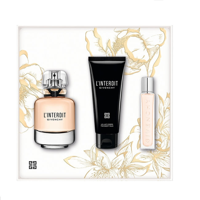Givenchy L'interdit zestaw woda perfumowana spray 80ml + mleczko do ciała 74ml + woda perfumowana spray 12.5ml