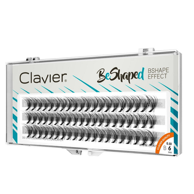 Clavier BeShaped jedwabne kępki rzęs skręt B 10D