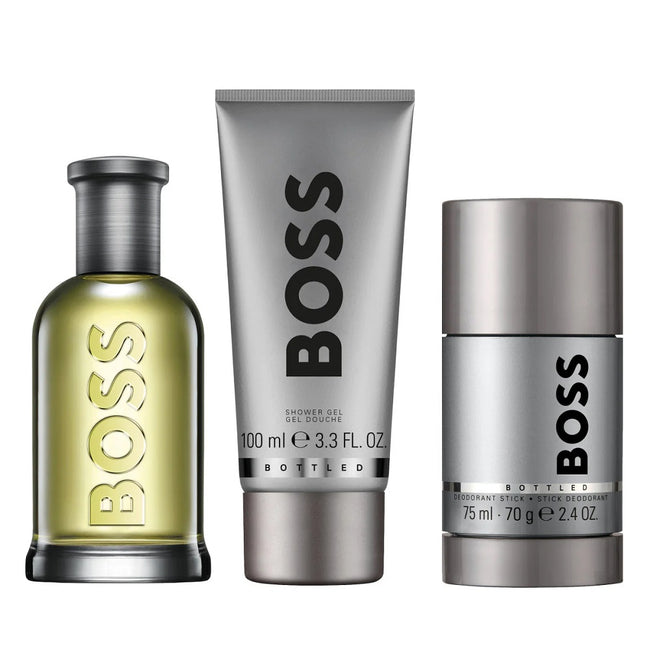 Hugo Boss Boss Bottled zestaw woda toaletowa spray 100ml + żel pod prysznic 100ml + dezodorant sztyft 75ml