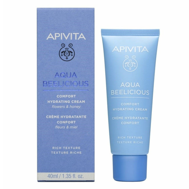 Apivita Aqua Beelicious Comfort Hydrating Cream bogaty krem nawilżający do twarzy 40ml