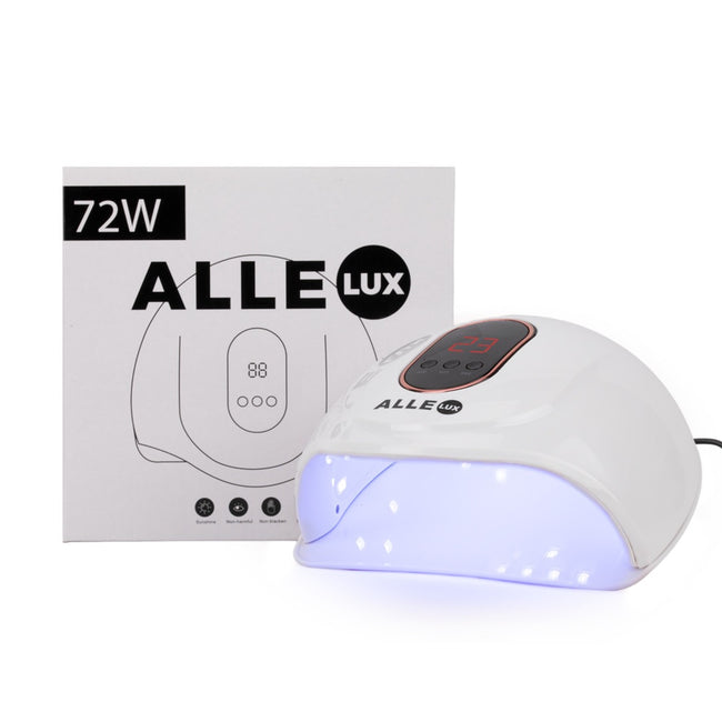 AlleLux Lampa do paznokci UV/LED 72W do lakierów hybrydowych Biała T15