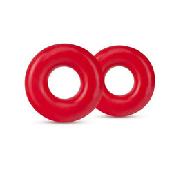 Blush Stay Hard Donut Rings Oversized opaski erekcyjne na penisa Red 2szt