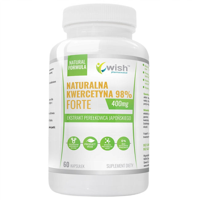 WISH Pharmaceutical Naturalna Kwercetyna 98% Forte 400mg suplement diety 60 kapsułek