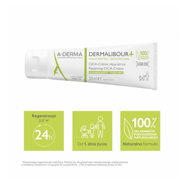 A-Derma Dermalibour+CICA krem regenerujący 50ml