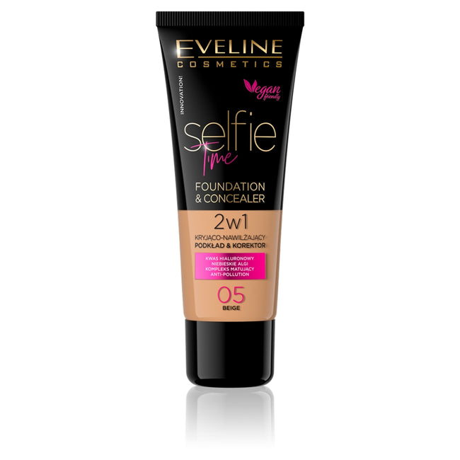 Eveline Cosmetics Selfie Time Foundation & Concealer kryjąco-nawilżający pokład i korektor