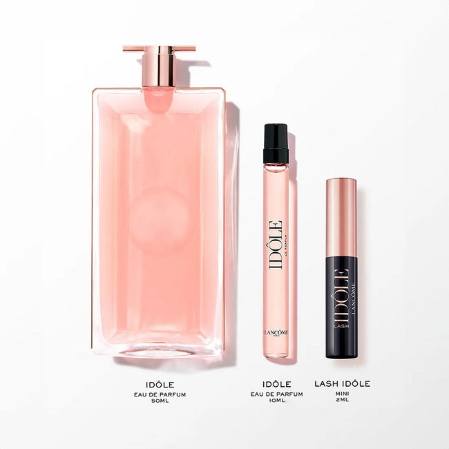 Lancome Idole zestaw woda perfumowana spray 50ml + woda perfumowana spray 10ml + mini tusz do rzęs 2ml
