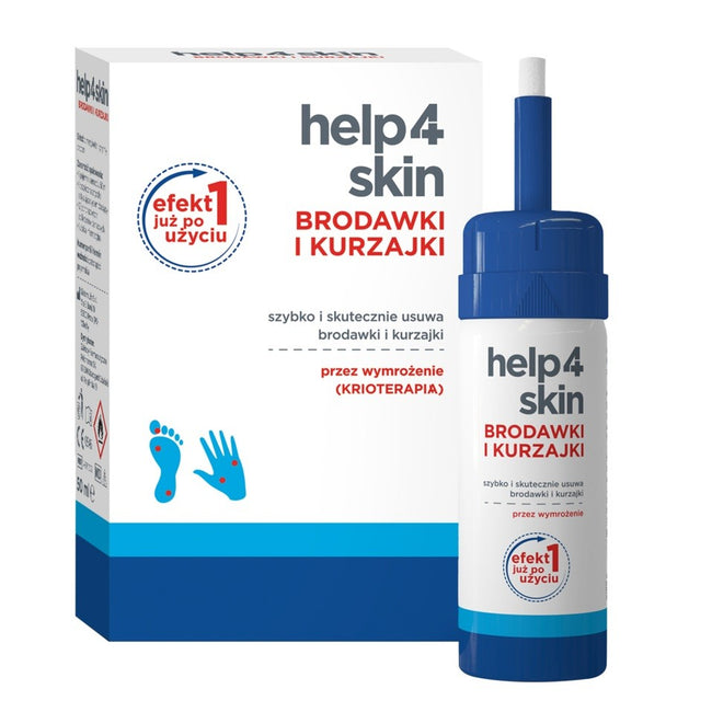 Help4Skin Brodawki i Kurzajki wyrób medyczny w postaci aerozolu przeznaczony do wymrażania kurzajek 50ml