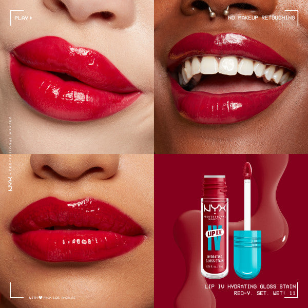 NYX Professional MakeUp Lip I.V. nawilżająco-pigmentujący błyszczyk do ust