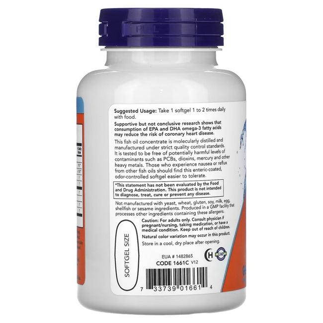 Now Foods Ultra Omega-3 suplement diety 90 kapsułek