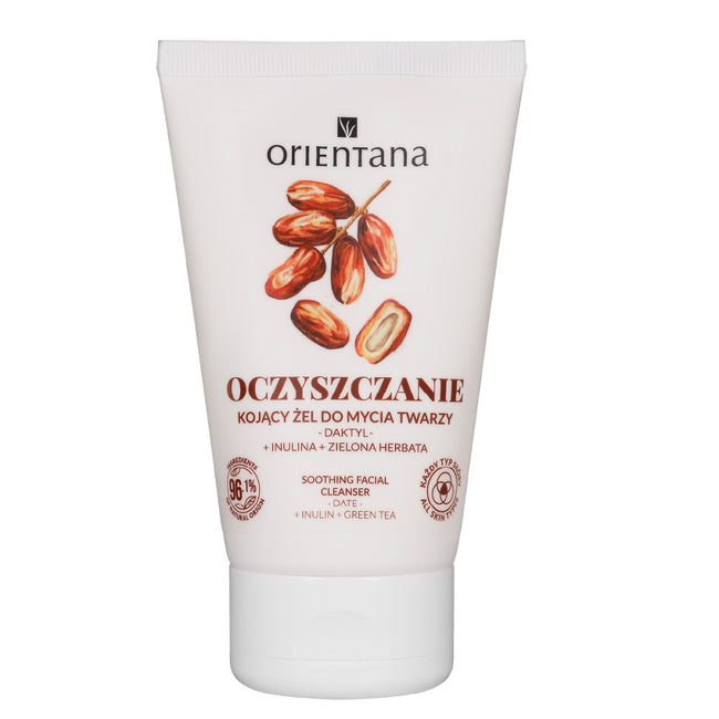 ORIENTANA Kojący żel do mycia twarzy Daktyl i Zielona Herbata 125ml