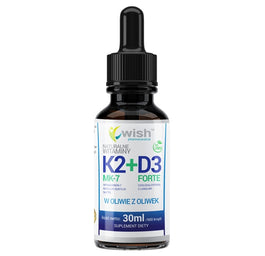WISH Pharmaceutical Witamina K2 MK-7 + D3 Forte w kroplach suplement diety 30ml