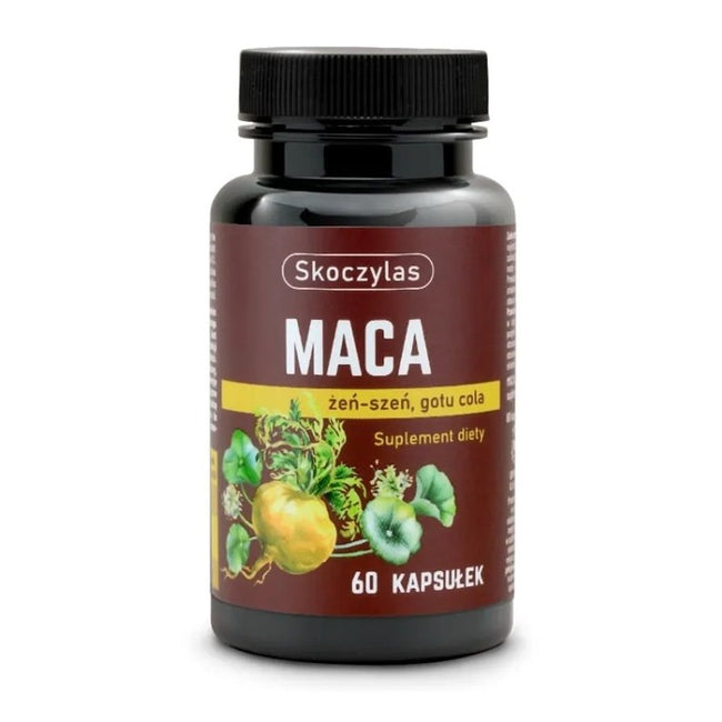 Skoczylas Maca Żeń-szeń Gotu Cola suplement diety 60 kapsułek