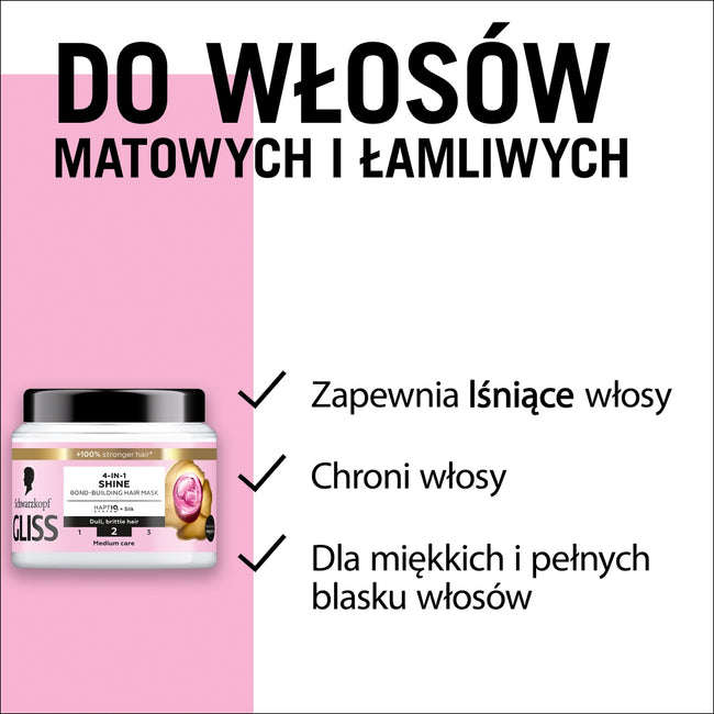 Gliss 4-in-1 Shine maska nadająca blasku 400ml