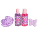 Martinelia Shimmer Wings Bath Set zestaw żel pod prysznic 100ml + błyszczący żel do ciała 100ml + musująca kula do kąpieli 30g + myjka 1szt