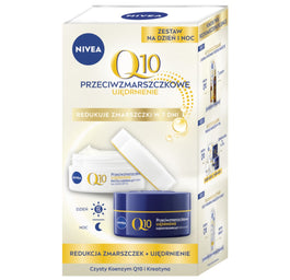 Nivea Q10 Ujędrnienie zestaw przeciwzmarszczkowy krem na dzień i krem na noc 2x50ml