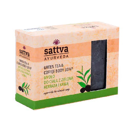 Sattva Glicerynowe mydło do ciała Zielona Herbata i Kawa 125g