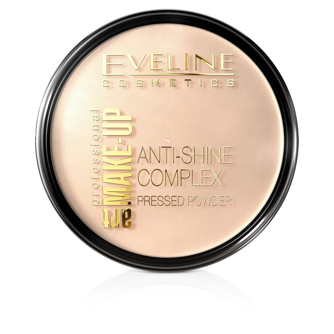 Eveline Cosmetics Art Make Up Anti-Shine Complex Pressed Powder matujący puder mineralny z jedwabiem