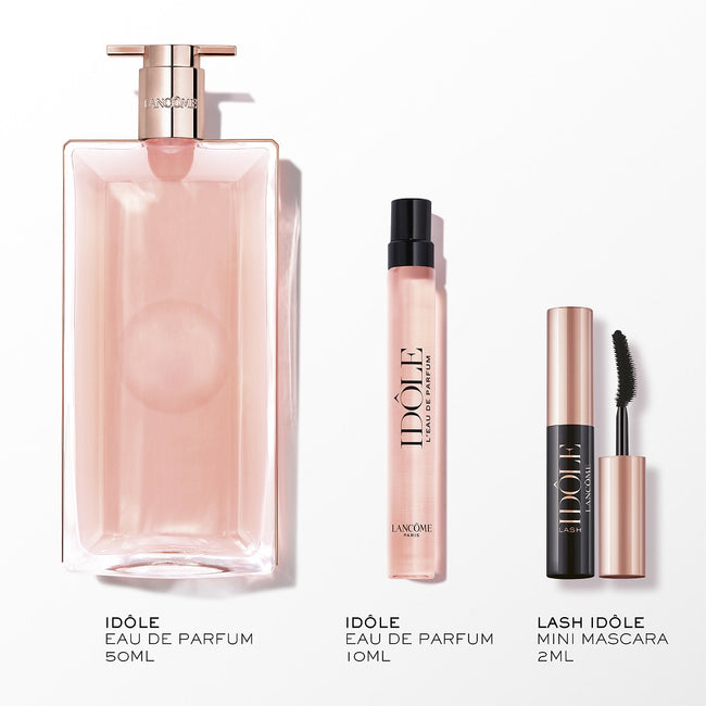 Lancome Idole zestaw woda perfumowana spray 50ml + woda perfumowana spray 10ml + mini tusz do rzęs 2ml