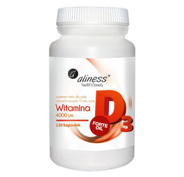 Aliness Witamina D3 FORTE oil 4000 j.m. suplement diety 120 kapsułek