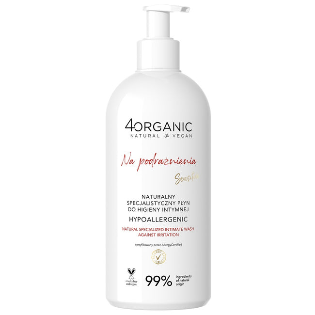 4organic Na podrażnienia naturalny specjalistyczny płyn do higieny intymnej 350ml
