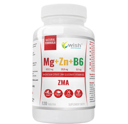 WISH Pharmaceutical ZMA Magnez + Cynk + B6 suplement diety 120 tabletek