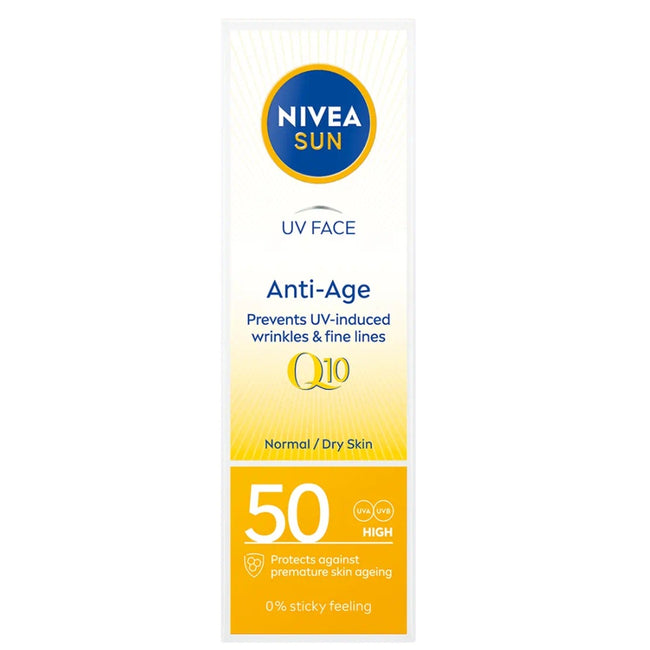 Nivea Sun UV Face Anti-Age Q10 przeciwzmarszczkowy krem przeciwsłoneczny do twarzy SPF50 50ml