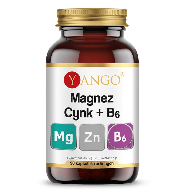 Yango Magnez + Cynk + B6 suplement diety 90 kapsułek