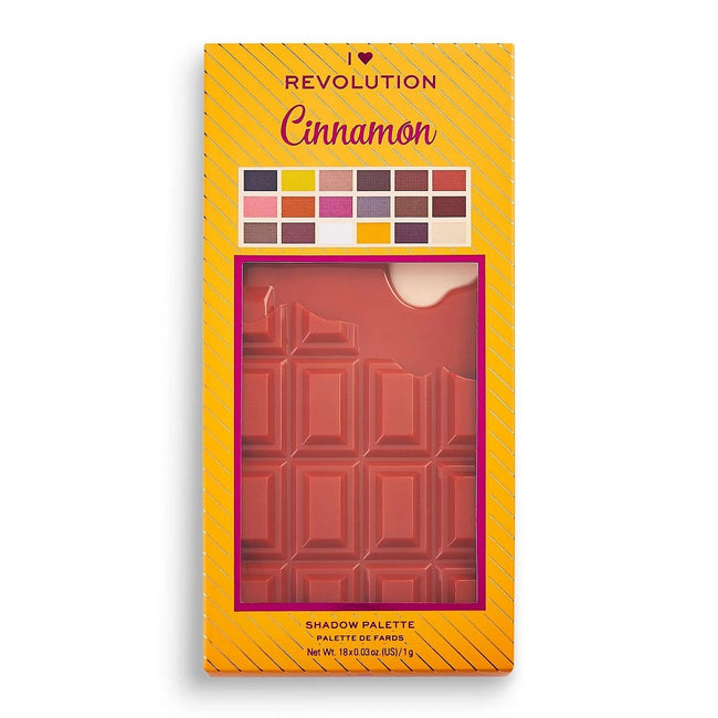 Makeup Revolution I Heart Revolution Chocolate Eyeshadow Palette paleta cieni do powiek Cinnamon 18g