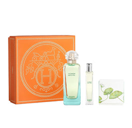 Hermes Un Jardin Sur Le Nil zestaw woda toaletowa spray 100ml + woda toaletowa spray 15ml + mydło w kostce 50g