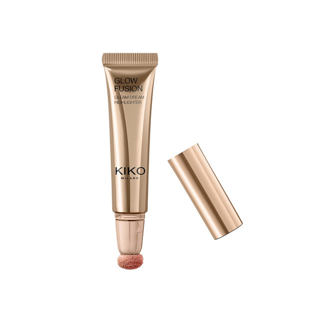 KIKO Milano Glow Fusion Gleam Dream Highlighter rozświetlacz do twarzy w płynie z aplikatorem gąbkowym