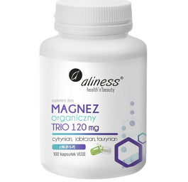 Aliness Magnez organiczny Trio 120mg suplement diety 100 kapsułek