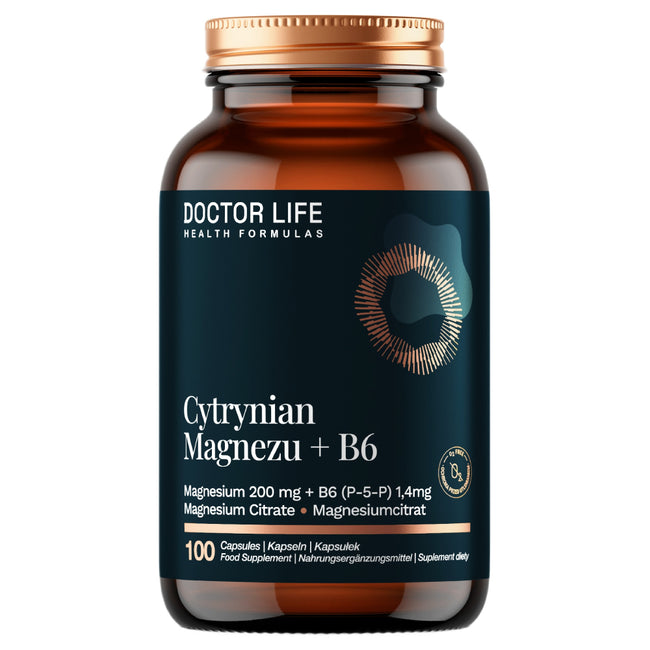 Doctor Life Cytrynian Magnezu + B6 suplement diety 100 kapsułek
