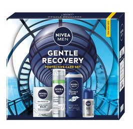 Nivea Men Gentle Recovery zestaw pianka do golenia 200ml + balsam po goleniu 100ml + żel pod prysznic 3w1 250ml + antyperspirant roll-on 50ml
